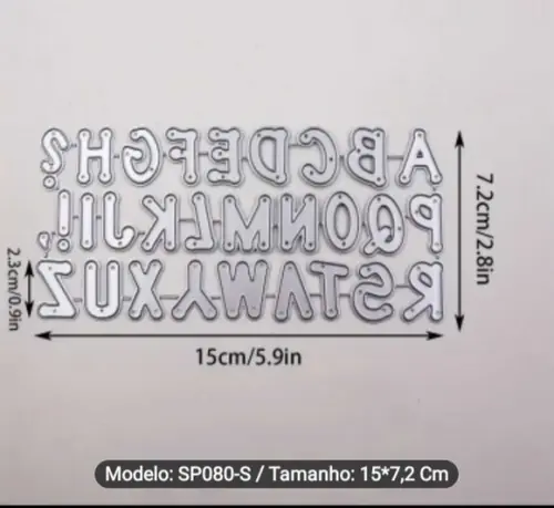 Faca Alfabeto 2 cm