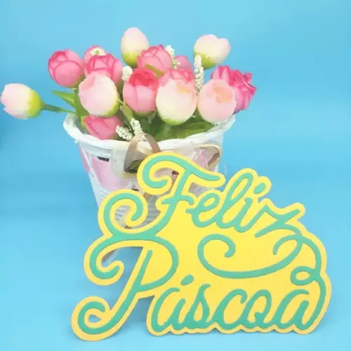 faca de corte 10 cm Feliz Páscoa