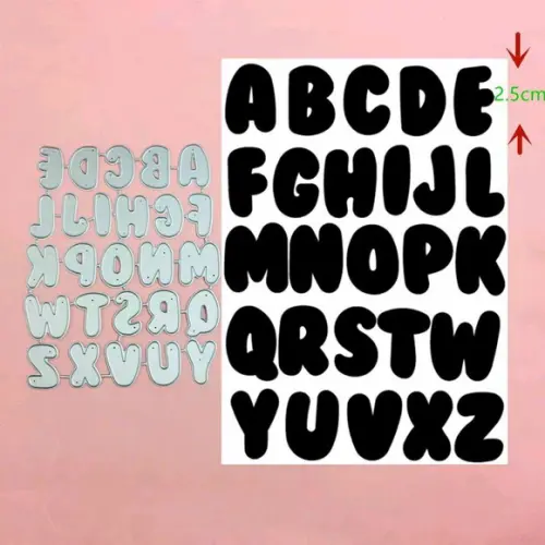 Faca de corte 2.0 cm alfabeto