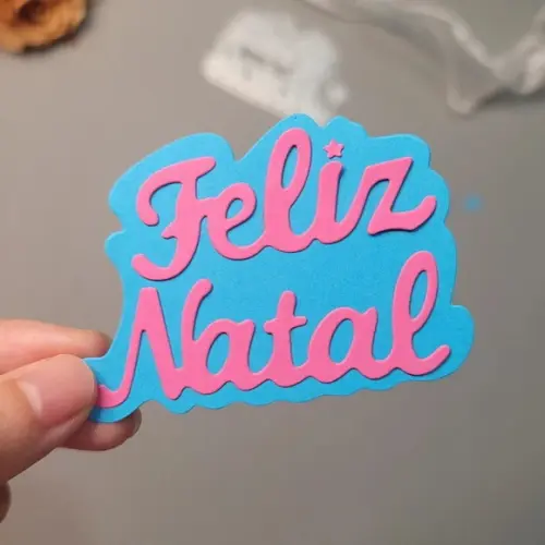 Faca de Corte 7 cm Feliz Natal