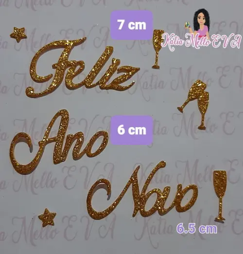 Feliz Ano Novo Eva 7 cm