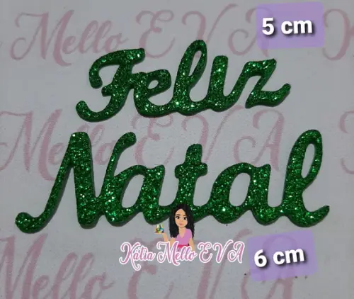 Feliz Natal em Eva 6 cm