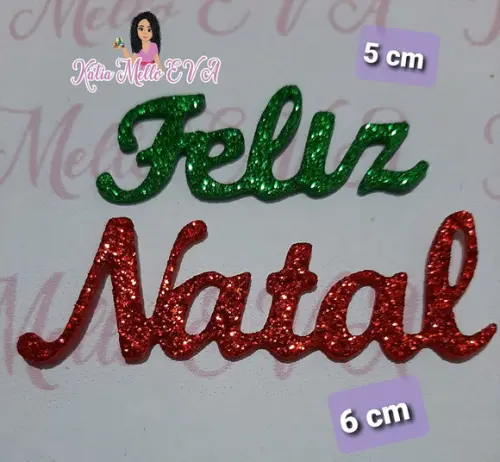 Feliz Natal em Eva 6 cm