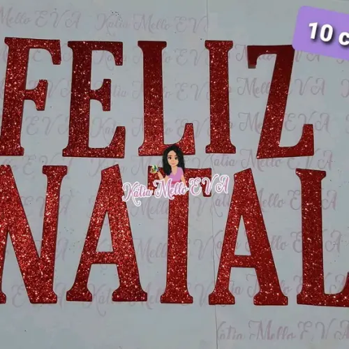 Feliz Natal Natal em Eva 10 cm