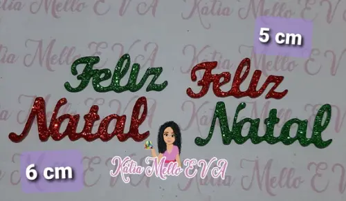Feliz Natal em Eva 6 cm