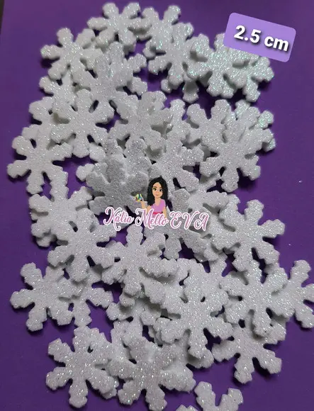 Flocos de Neve em Eva 2,5 cm