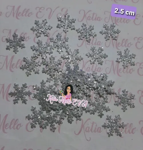 Flocos de Neve em Eva 2,5 cm