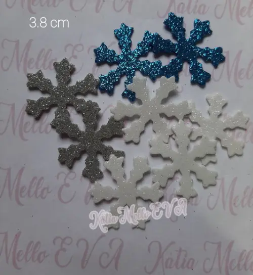 Flocos de Neve em Eva 3.8 cm