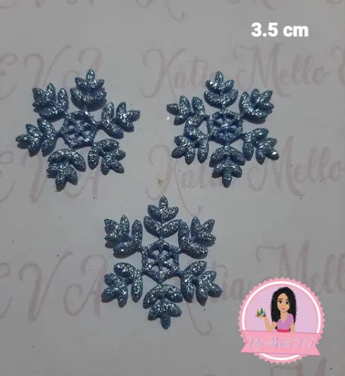 Flocos de Neve em Eva 3.5 cm