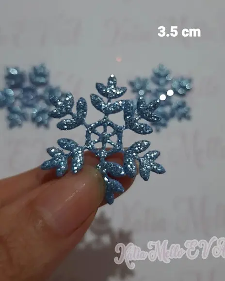 Flocos de Neve em Eva 3.5 cm