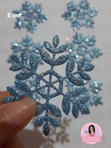 Flocos de Neve em Eva 5 cm