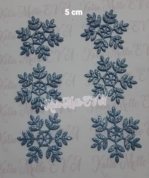 Flocos de Neve em Eva 5 cm