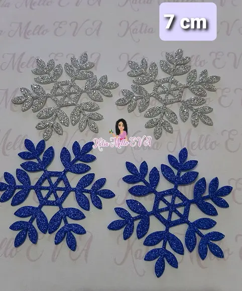 Flocos de Neve em Eva 7 cm