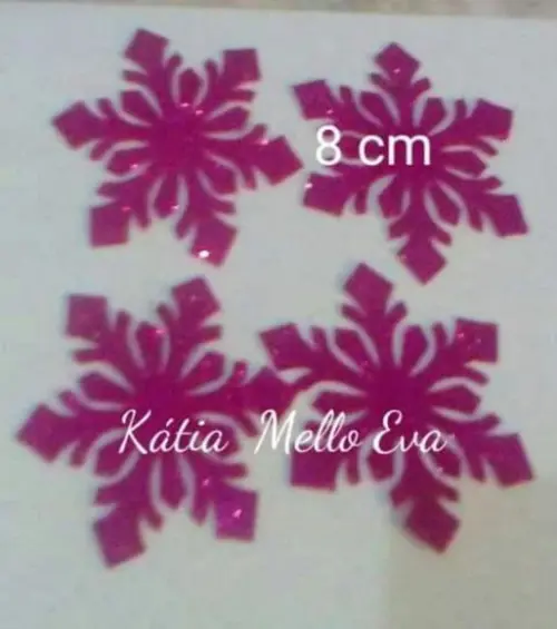 Flocos de Neve em Eva 9 cm