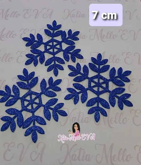 Flocos de Neve em Eva 7 cm
