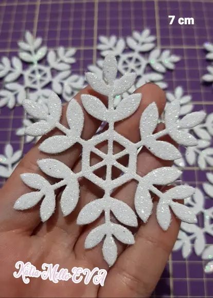 Flocos de Neve em Eva 7 cm