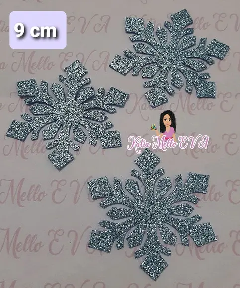 Flocos de Neve em Eva 9 cm