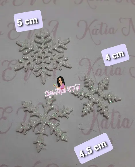 flocos de neve em eva kit