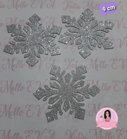 Flocos de Neve em Eva 9 cm