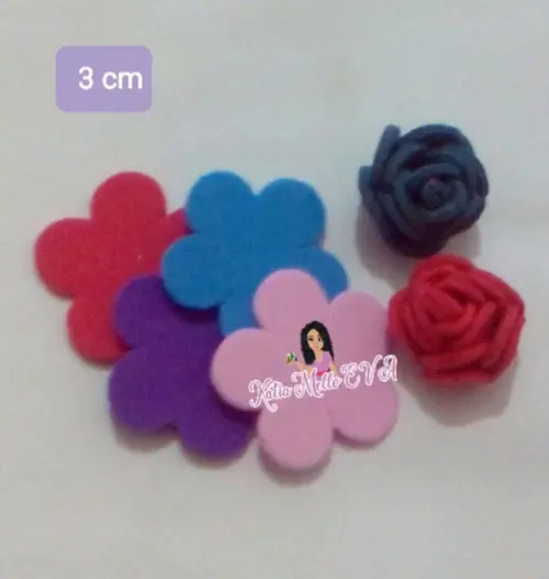 Flor em Eva 3 cm