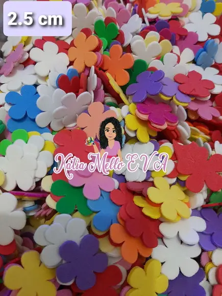 Flores em Eva 2. 5 cm