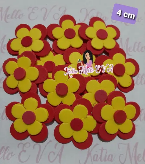Flores em Eva 4 cm