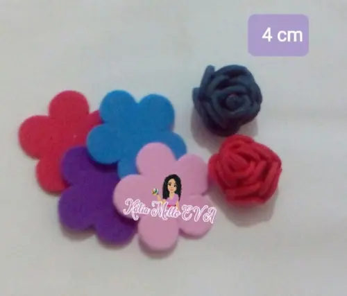 Flores em Eva 4 cm