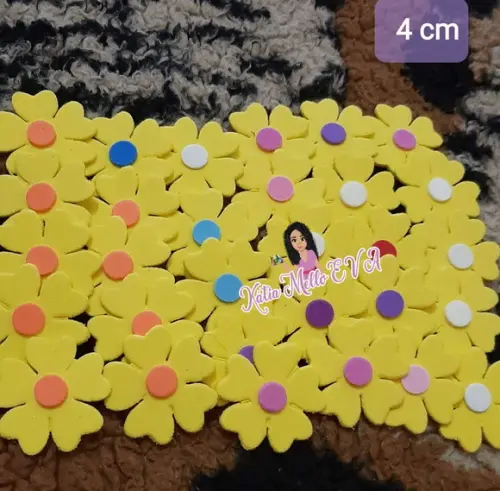 Flores em Eva 4 cm