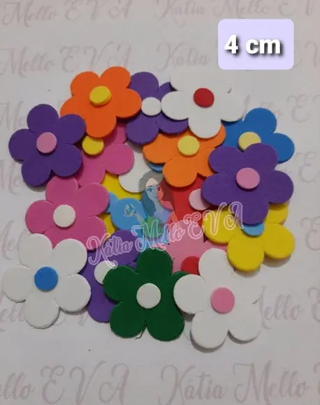 Flores em Eva 4 cm