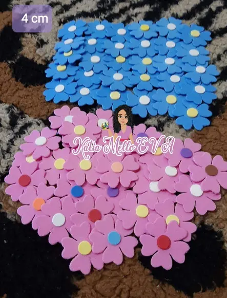 Flores em Eva 4 cm