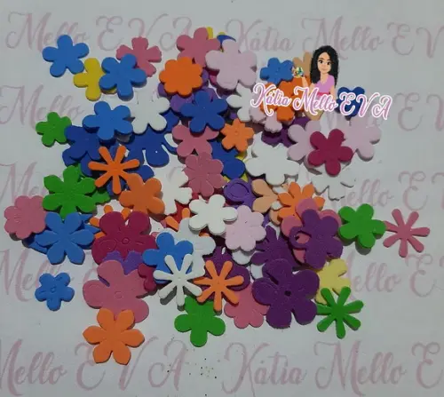 Florzinha em eva 3 cm kit