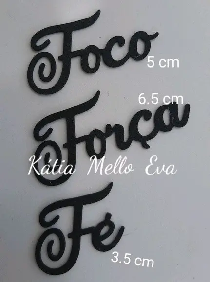 Foco, Força e fé 6.5 cm