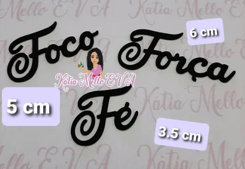 Foco, Força e fé 6.5 cm