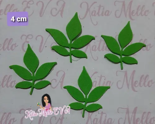 Folhas em Eva 4 cm