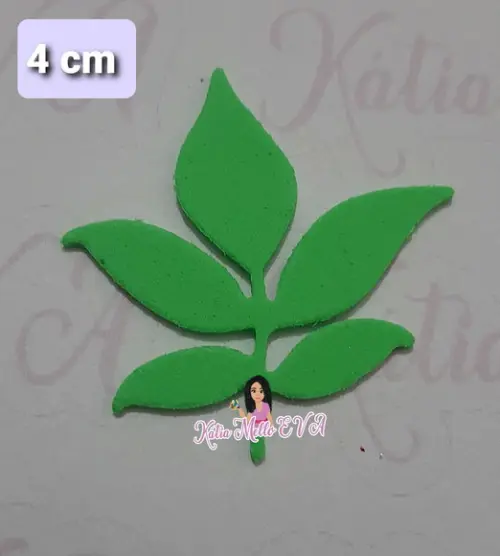 Folhas em Eva 4 cm