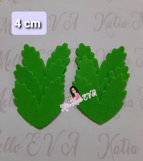 Folhas em Eva 4 cm