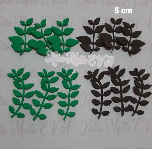 Folhas em Eva Kit 5 cm