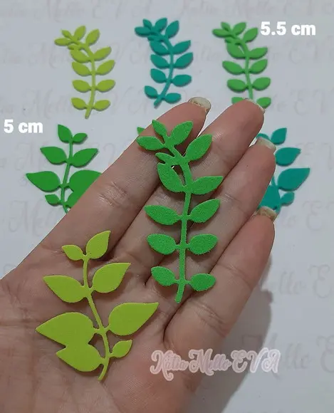 Folhas em Eva Kit 5 cm