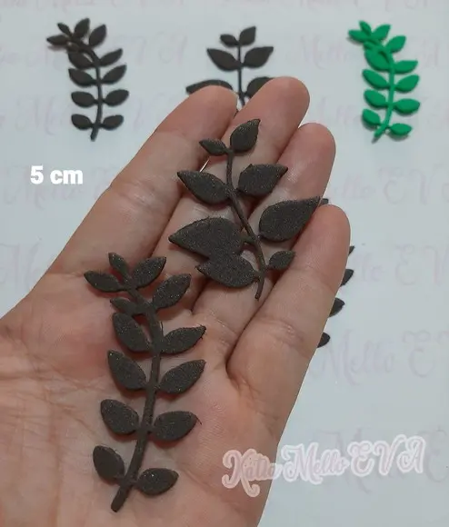 Folhas em Eva Kit 5 cm