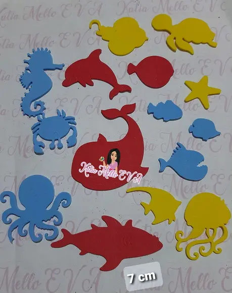 fundo do mar em eva kit até 7 cm