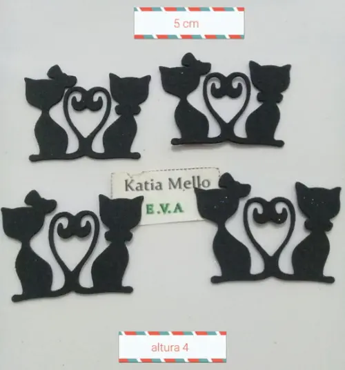 gatinho romântico silhueta