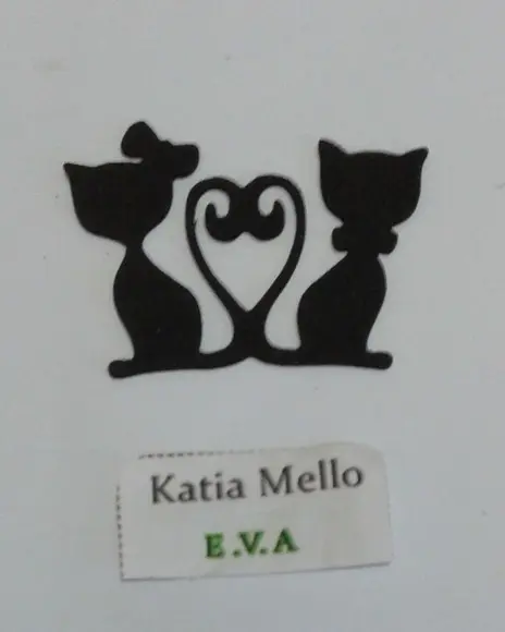 gatinho romântico silhueta