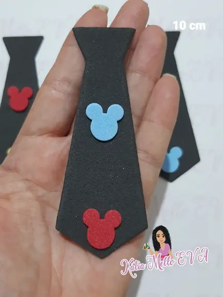 Gravata do Mickey 10 cm Kit