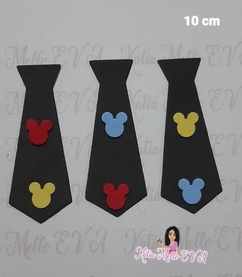 Gravata do Mickey 10 cm Kit