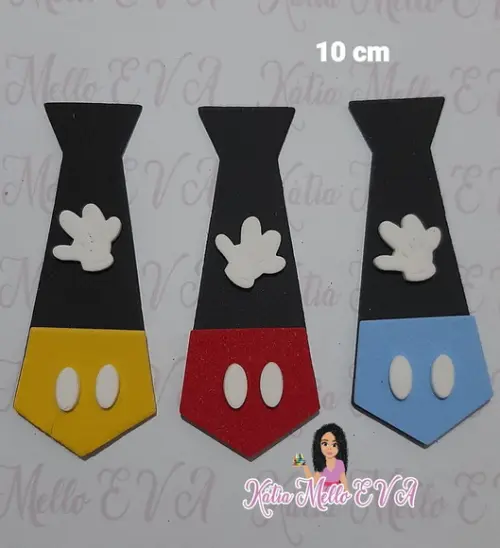 Gravata do Mickey 10 cm Kit