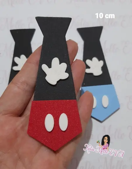 Gravata do Mickey 10 cm Kit