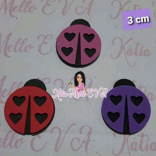 Joaninha em eva 3, 0 cm kit