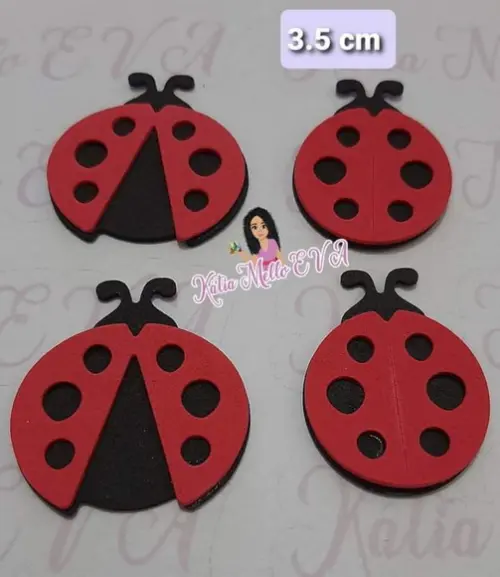 Joaninha em Eva 3,5 cm Kit Pegue e Monte