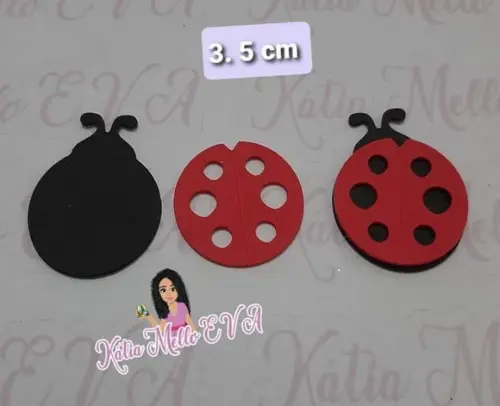 Joaninha em Eva 3,5 cm Kit Pegue e Monte