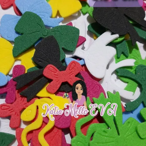 Lacinhos em eva ate 3 cm kit